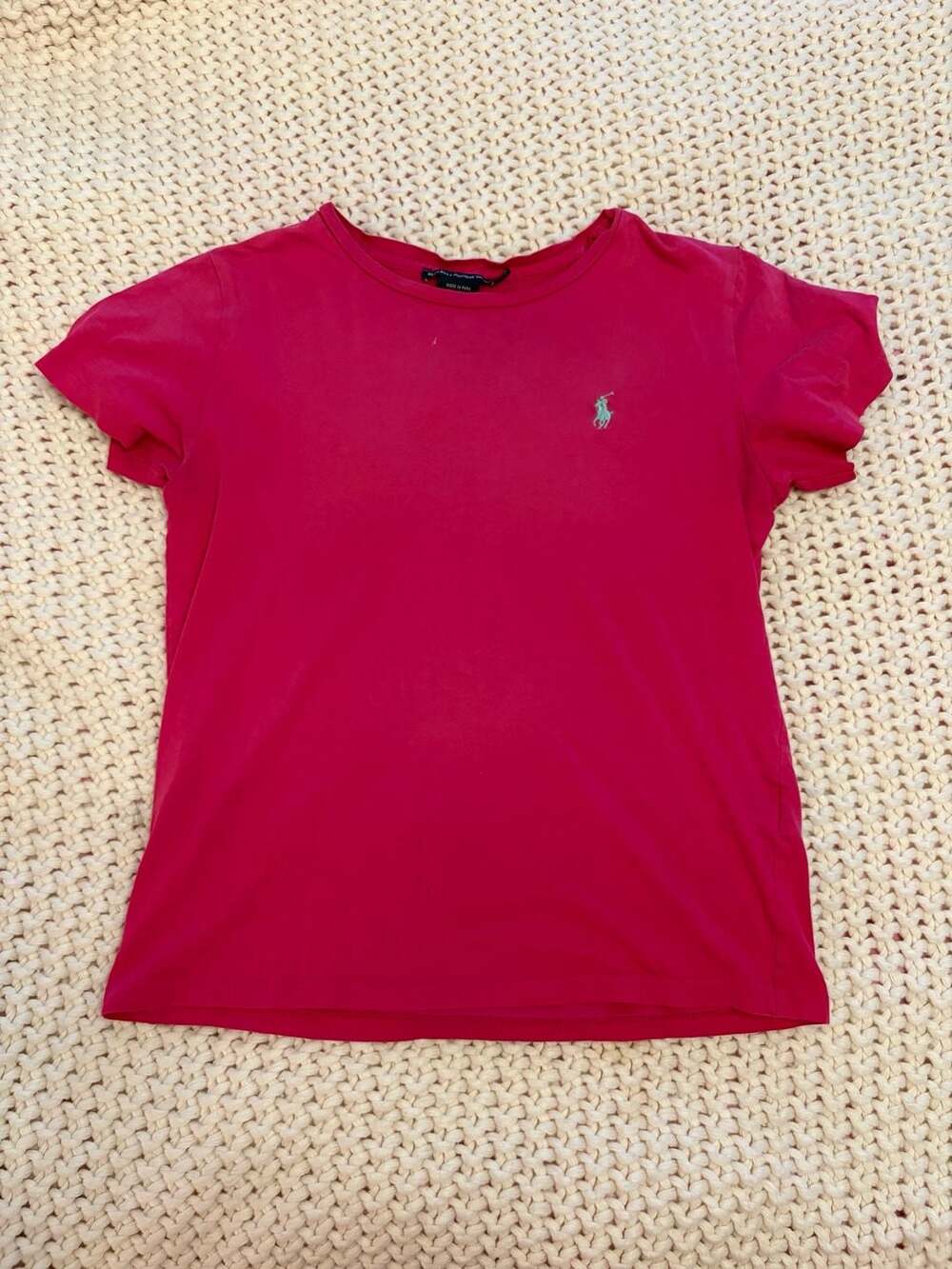 Ralph Lauren Sport T-Shirt Size L Pink Logo